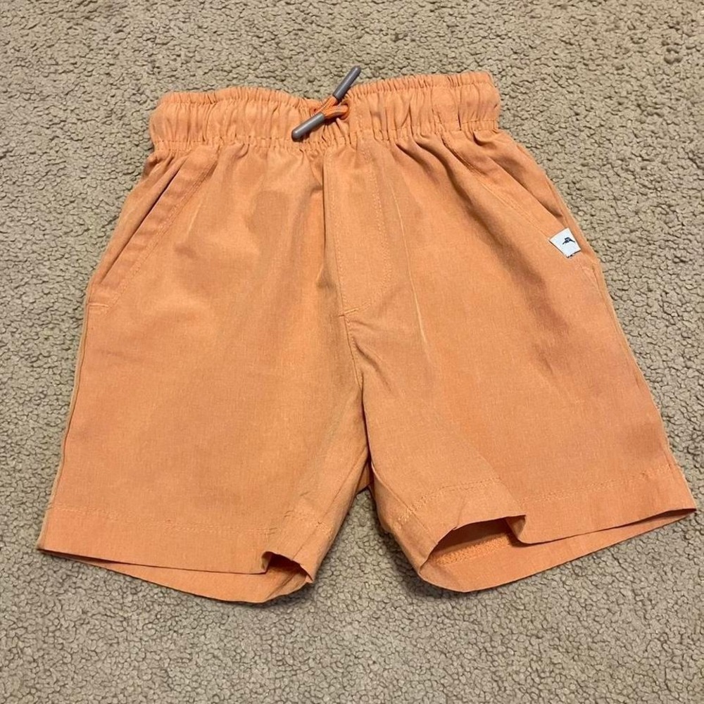 Tommy Bahama Active Boys Swim Board Shorts Swimming Trunks Coral Orange Sz XS(4)
